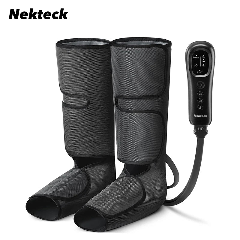 Nekteck Leg Massager Air Compression Calf Wraps Air Pressure Massage for Blood Circulation and Relaxation Lymphatic Drainage