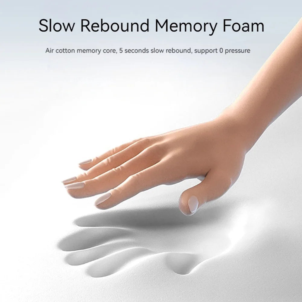 Neck Massager Pillow Ergonomic Electric Neck Pillow Heat & Vibration Memory Foam Pillow Multi-Function for Neck Back Shoulder