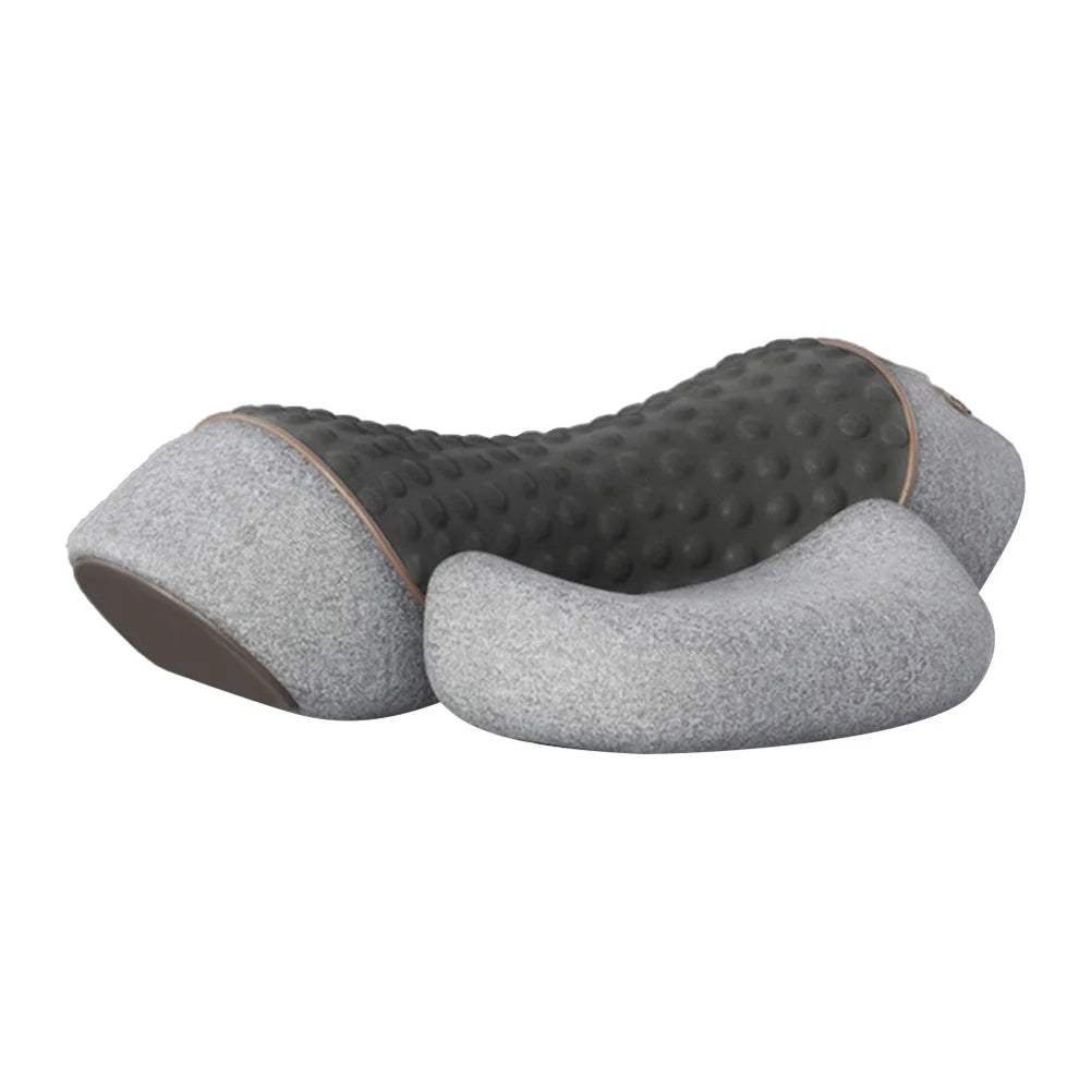 Neck Massager Pillow Ergonomic Electric Neck Pillow Heat & Vibration Memory Foam Pillow Multi-Function for Neck Back Shoulder
