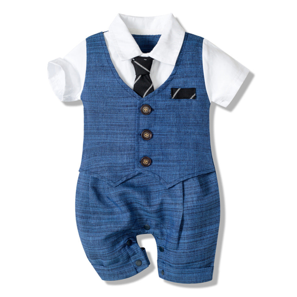 Summer New Baby Boy Jumpsuit Boys Gentleman Baby