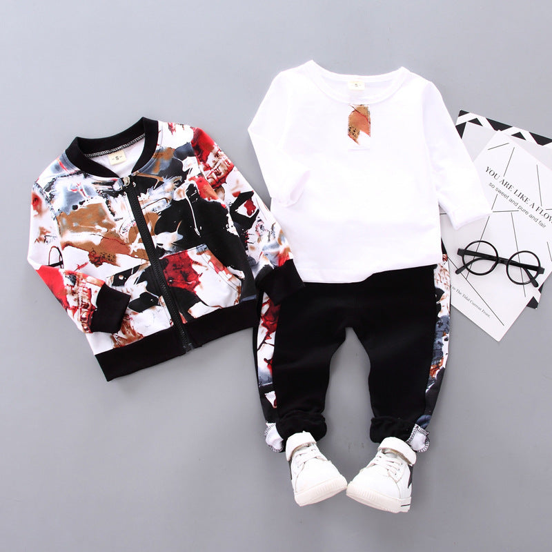 Boys Handsome Three-Piece Kid Clothes