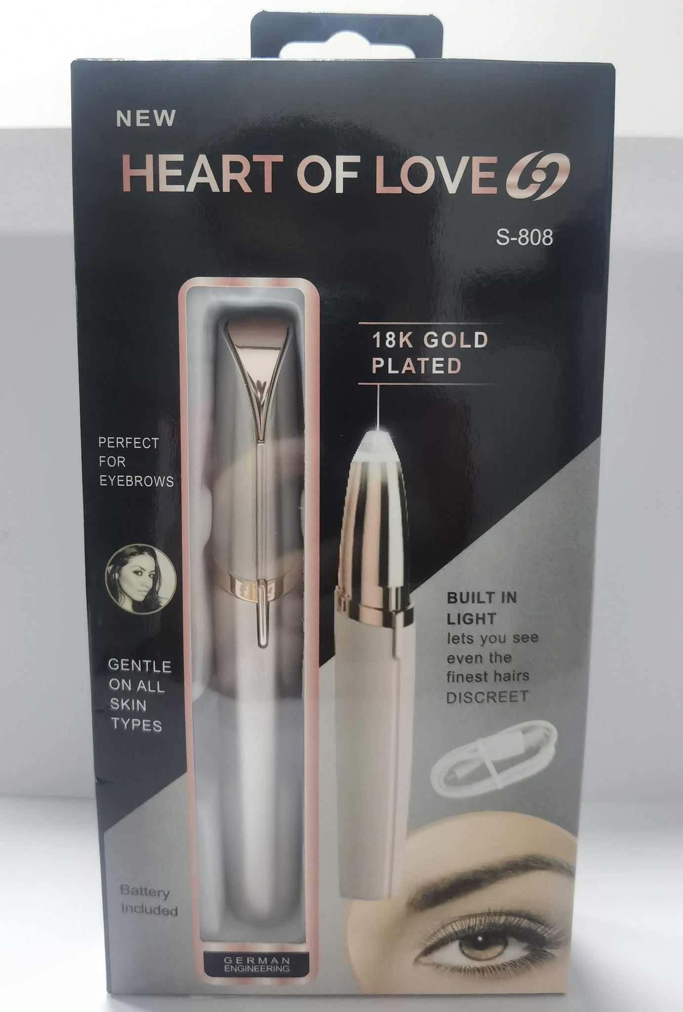 Mini Electric Eyebrow Trimme with LED Light
