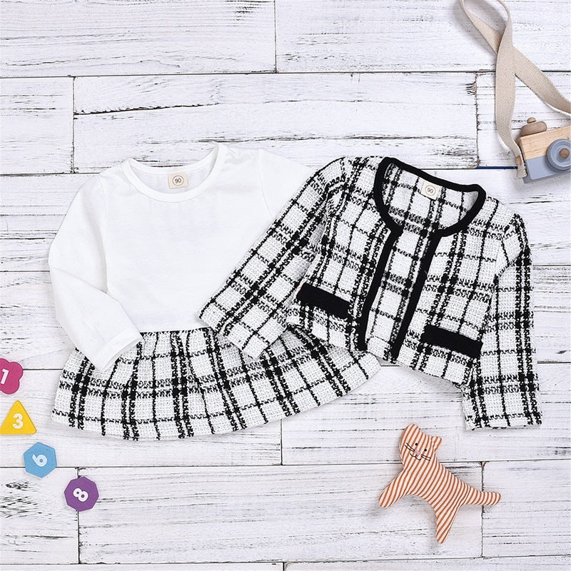 Long-sleeved Dresses Two-piece Children's Baby