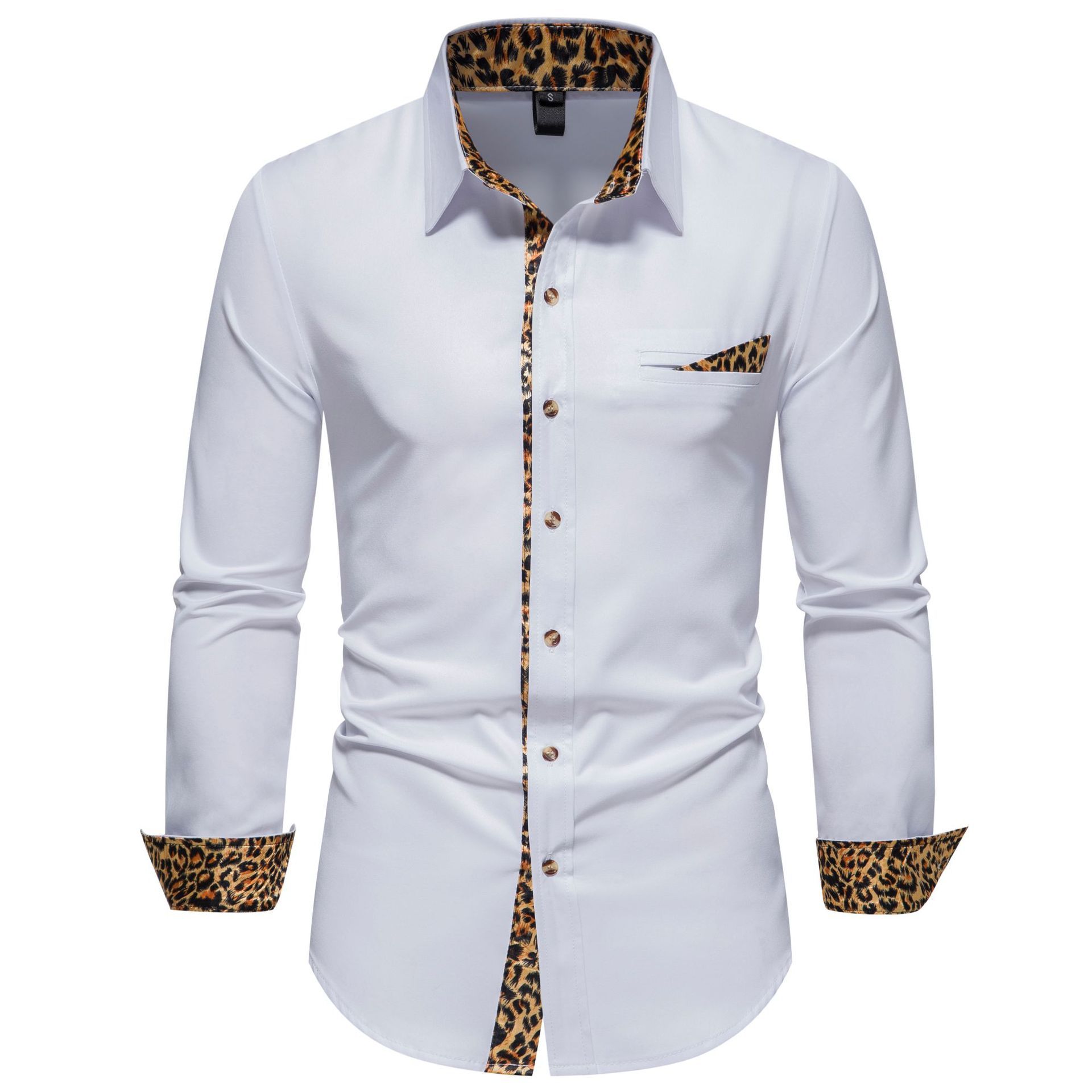 Men's Shirt Color Matching Long S Clothing