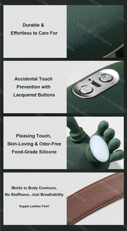 Neck Shoulder Massager Deep Tissue Shiatsu Back Cervical Massage Machine Bionic Heated Fatigue Relief Relax Muscle ﻿3-Level ﻿