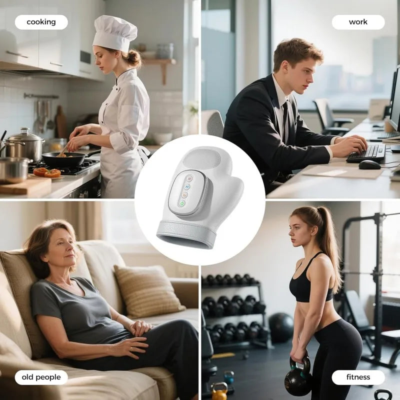 Hand Massager with Heat and Compression,Finger Massager Hand Equipment,  Wrist Muscles Massagers for Arthritis Carpal Tunnel