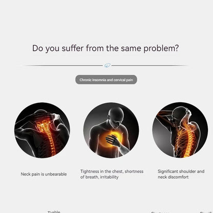 Neck Massager Pillow Ergonomic Electric Neck Pillow Heat & Vibration Memory Foam Pillow Multi-Function for Neck Back Shoulder