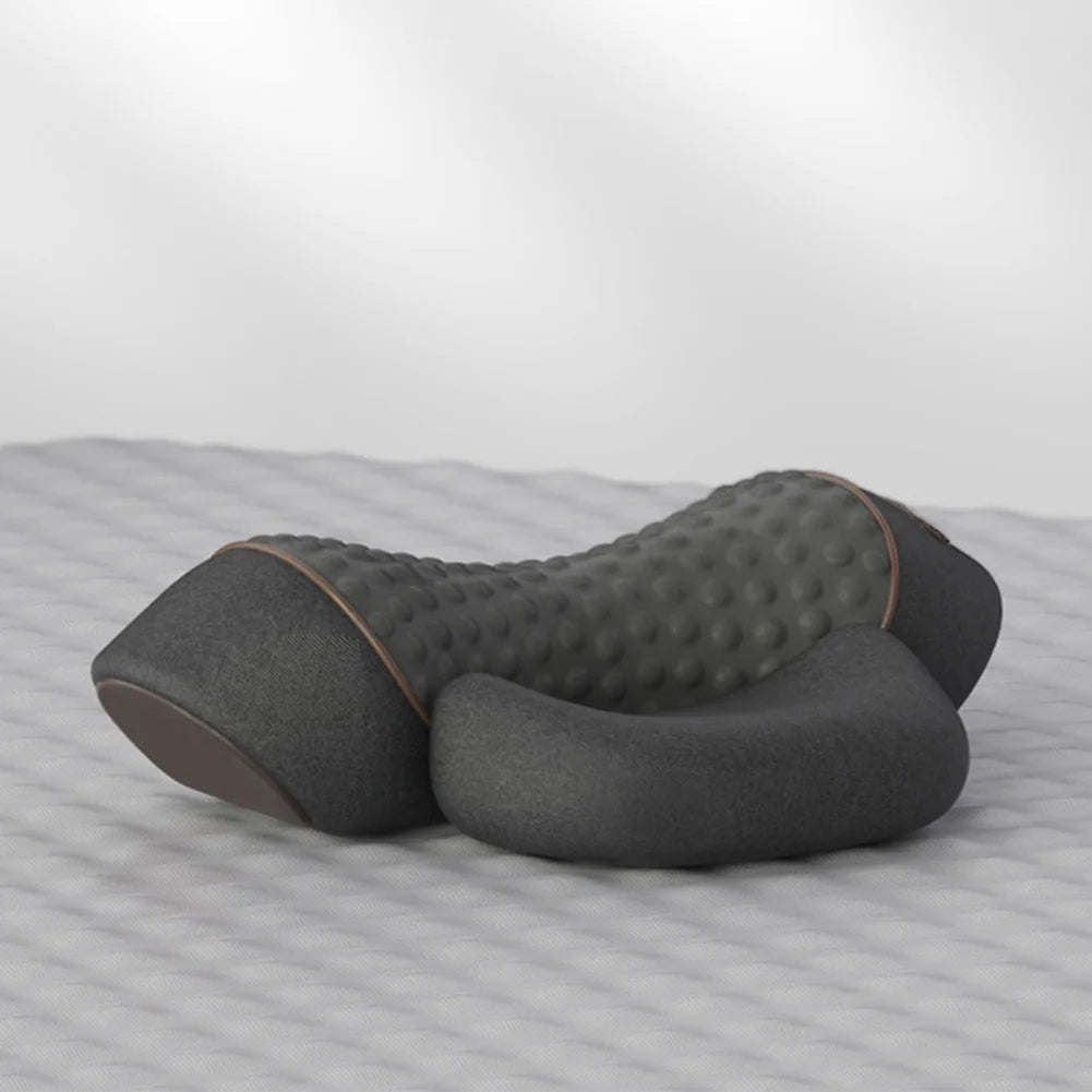 Neck Massager Pillow Ergonomic Electric Neck Pillow Heat & Vibration Memory Foam Pillow Multi-Function for Neck Back Shoulder