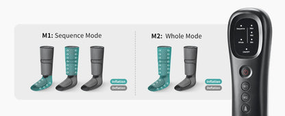 Nekteck Leg Massager Air Compression Calf Wraps Air Pressure Massage for Blood Circulation and Relaxation Lymphatic Drainage