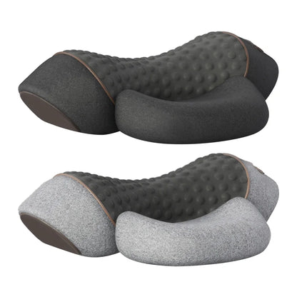 Neck Massager Pillow Ergonomic Electric Neck Pillow Heat & Vibration Memory Foam Pillow Multi-Function for Neck Back Shoulder