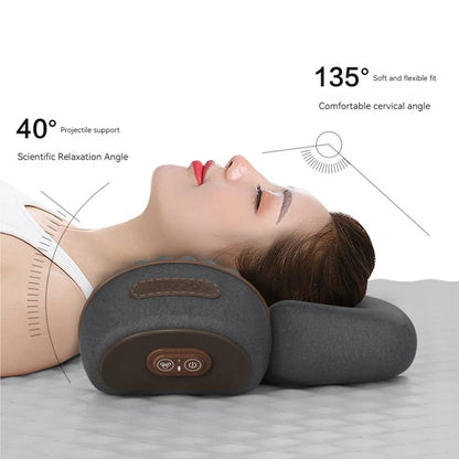 Neck Massager Pillow Ergonomic Electric Neck Pillow Heat & Vibration Memory Foam Pillow Multi-Function for Neck Back Shoulder