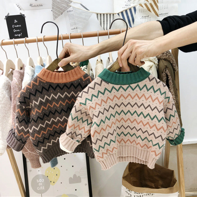 Korean Version Of Childrens  Womens Baby Sweater
