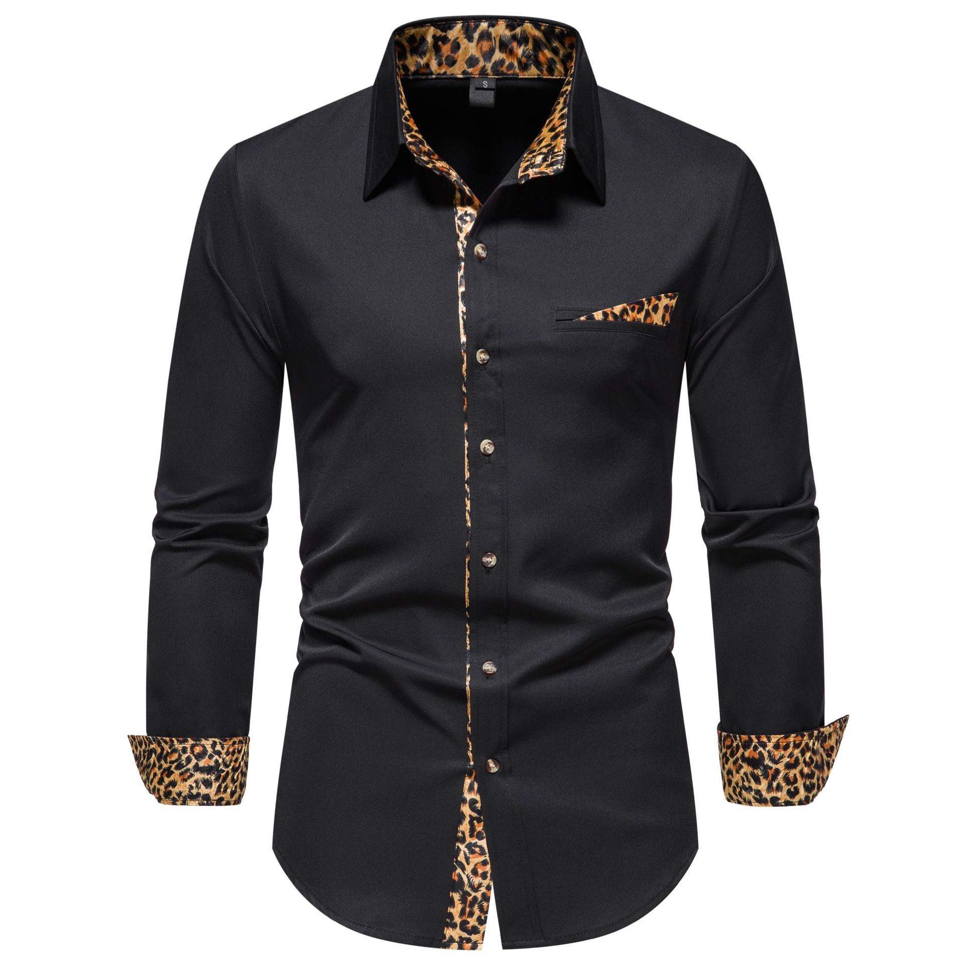 Men's Shirt Color Matching Long S Clothing