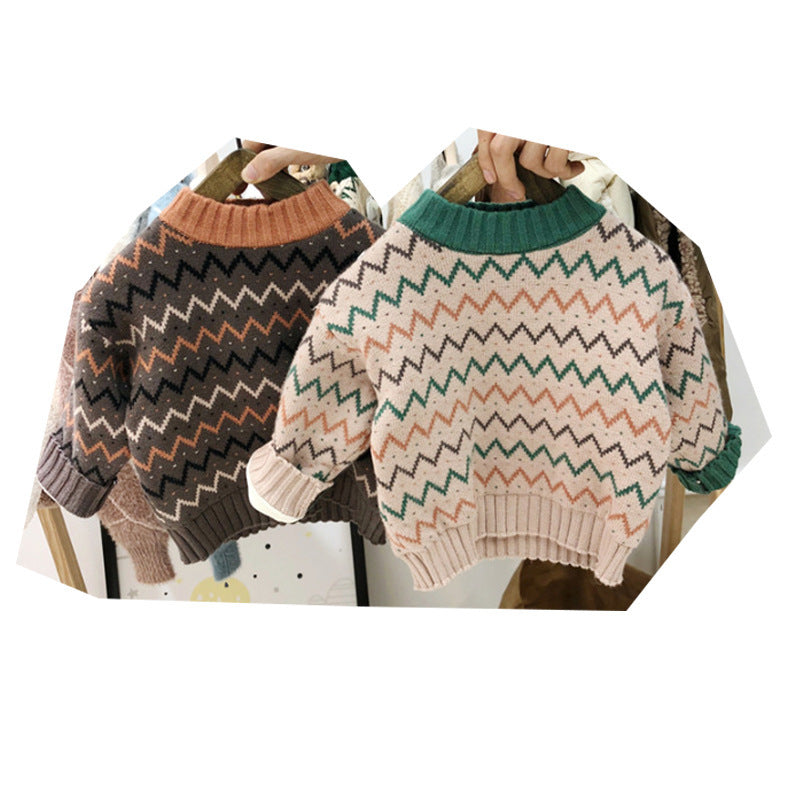 Korean Version Of Childrens  Womens Baby Sweater